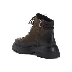 VINCE CAMUTO Suede Mertami Booties - Black/Kale - 8.5